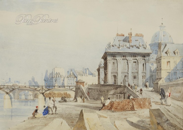 Vue de L'Institut de France et du Pont des Arts, Paris Image 1