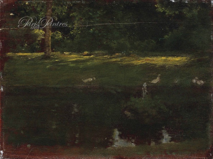 L'étang dans le Bois de Boulogne Image 1