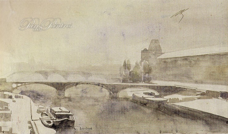 Chalands amarrés près du pont du Carrousel Image 1
