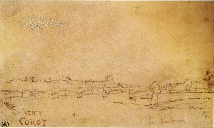 La Seine à Paris avec les Tuileries vues du pont de la ... Image 1