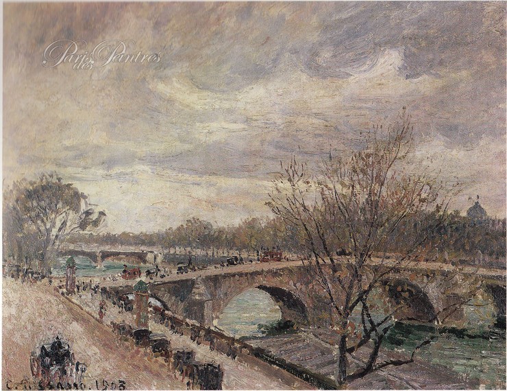 Pont Royal, après-midi de pluie, temps gris Image 1