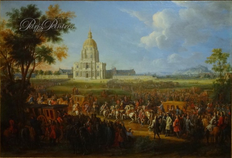 Louis XIV visitant l'Hôtel Royal des Invalides Image 1
