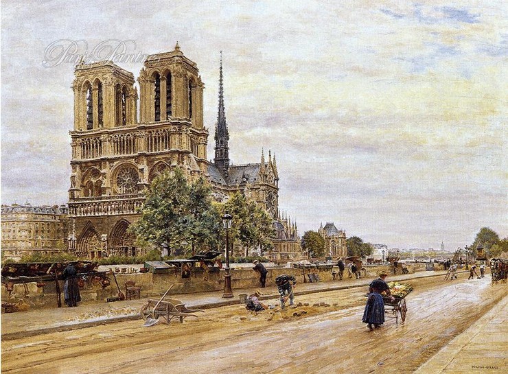 Notre-Dame de Paris et le marché aux fleurs Image 1