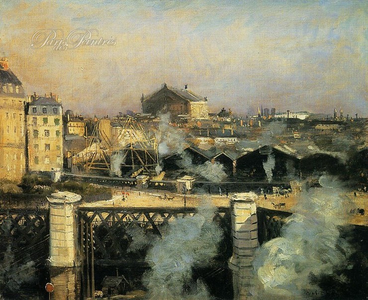 Le Pont de l'Europe et de la Gare Saint-Lazare avec ... Image 1