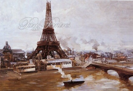 La Tour Eiffel et le Champ-de Mars en janvier 1889 Image 1