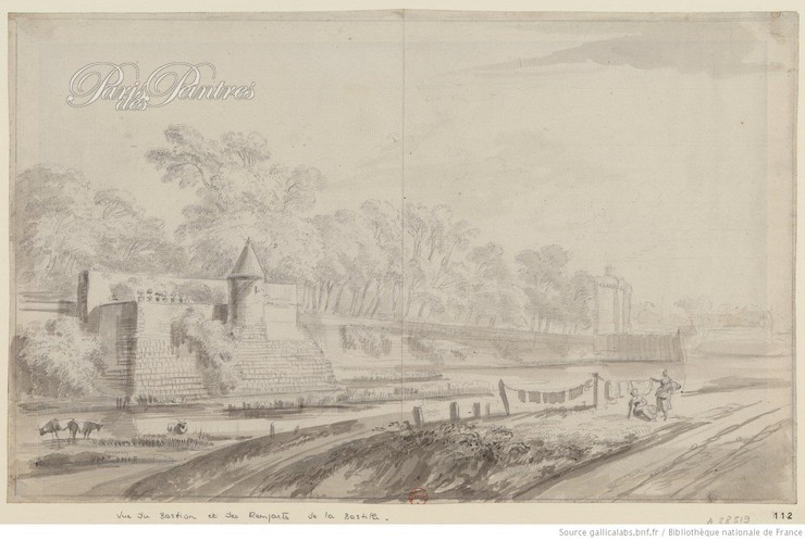 Vue du bastion et des remparts de la Bastille Image 1
