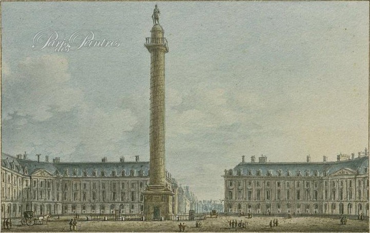 Vue de la colonne Bellique, située place Vendôme, à Paris Image 1