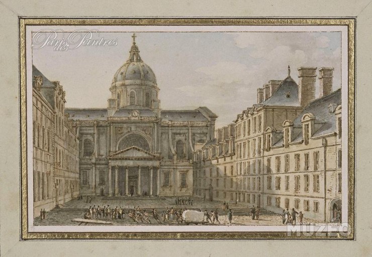 Vue latérale de l'église de la Sorbonne, prise du côté de ... Image 1