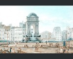 Vue animée de la fontaine des Innocents sous l'Empire Image 1