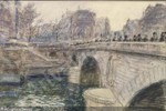 Pont devant la fontaine St Michel à Paris Image 1