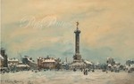 La Place de la Bastille sous la neige Image 1