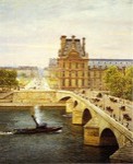 Le Pont Royal et le Louvre vus de la Seine Image 1