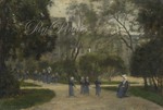 Sœurs et écolières dans les jardins des Tuileries Image 1