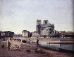 Le chevet de Notre Dame, la Seine, le quai de Montebello Image 1